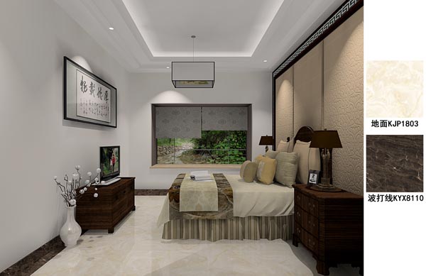 金艾陶瓷磚應(yīng)用效果:徐州開元翡翠灣G戶型裝修效果鑒賞