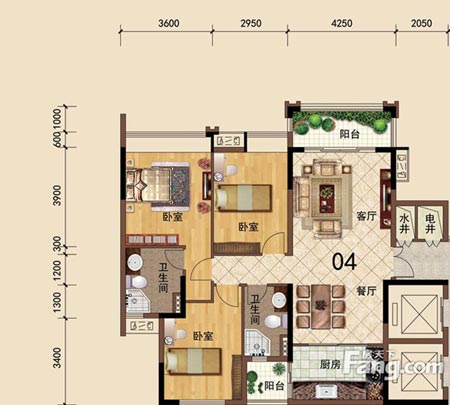 金艾陶家裝:佛山大瀝碧桂園華府115㎡美式裝修效果鑒賞