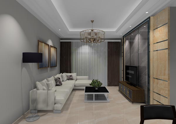 金艾陶家裝:佛山燈湖華府90㎡現(xiàn)代簡約裝修效果鑒賞