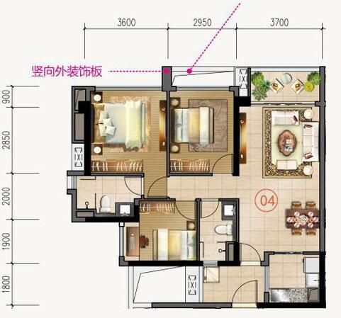 金艾陶家裝:佛山合景新鴻基·瀧景96㎡簡約現(xiàn)代裝修效果鑒賞