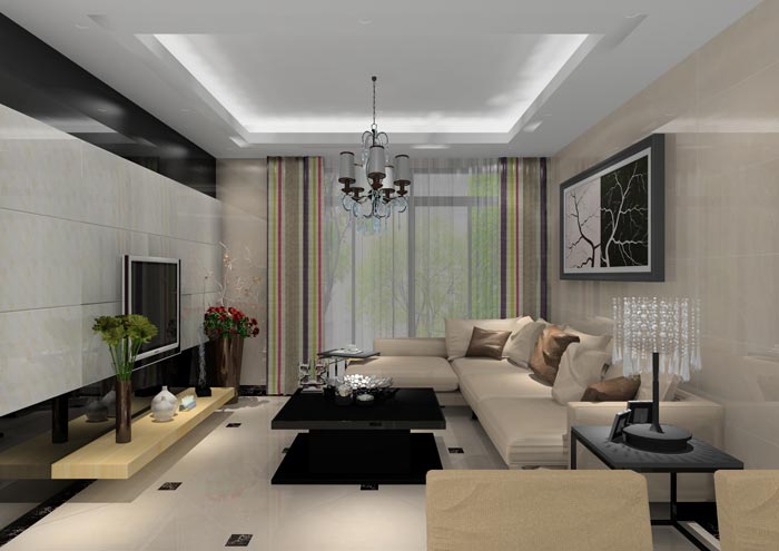 金艾陶家裝:佛山合景新鴻基·瀧景96㎡簡約現(xiàn)代裝修效果鑒賞