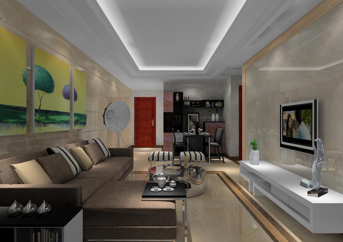金艾陶家裝:佛山丹灶桂丹頤景園74㎡簡約現(xiàn)代裝修效果鑒賞