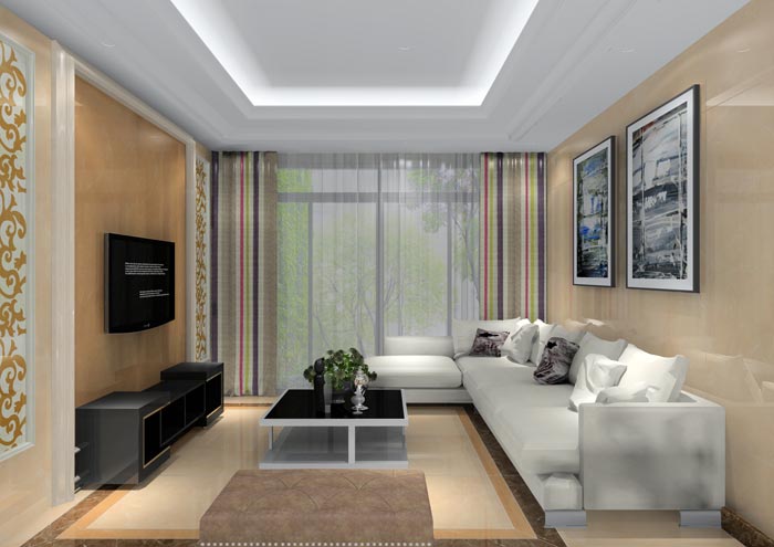 金艾陶家裝:佛山水悅龍灣89㎡現(xiàn)代簡約裝修效果鑒賞