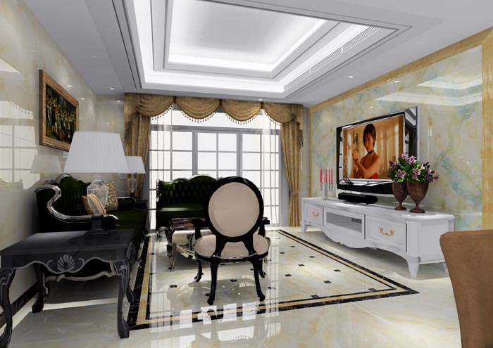 金艾陶家裝:佛山恒寶御龍灣128㎡的歐式風(fēng)格裝修鑒賞