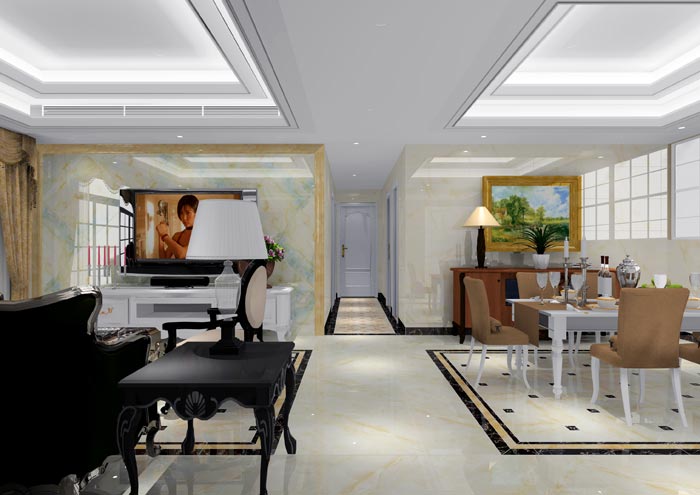 金艾陶家裝:佛山恒寶御龍灣128㎡的歐式風(fēng)格裝修鑒賞