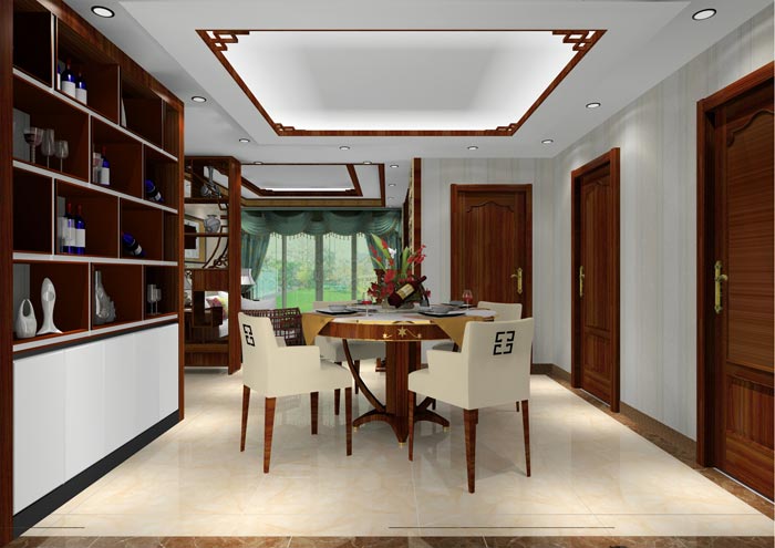 金艾陶家裝:井岡山和諧家園安置小區(qū)130㎡中式風(fēng)格裝修鑒賞