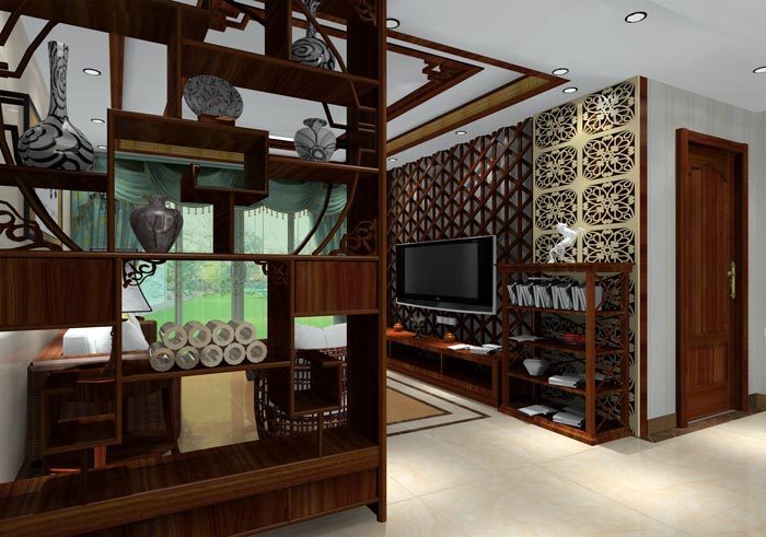 金艾陶家裝:井岡山和諧家園安置小區(qū)130㎡中式風(fēng)格裝修鑒賞