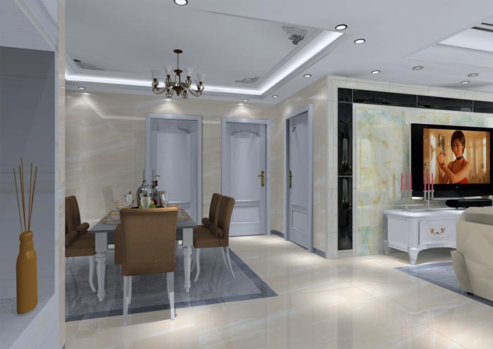 金艾陶家裝:井岡山和諧家園安置小區(qū)130㎡簡歐風格裝修鑒賞