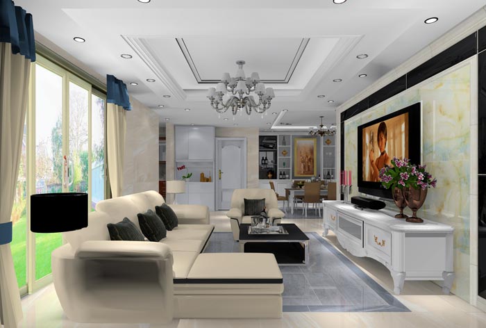 金艾陶家裝:井岡山和諧家園安置小區(qū)130㎡簡歐風格裝修鑒賞