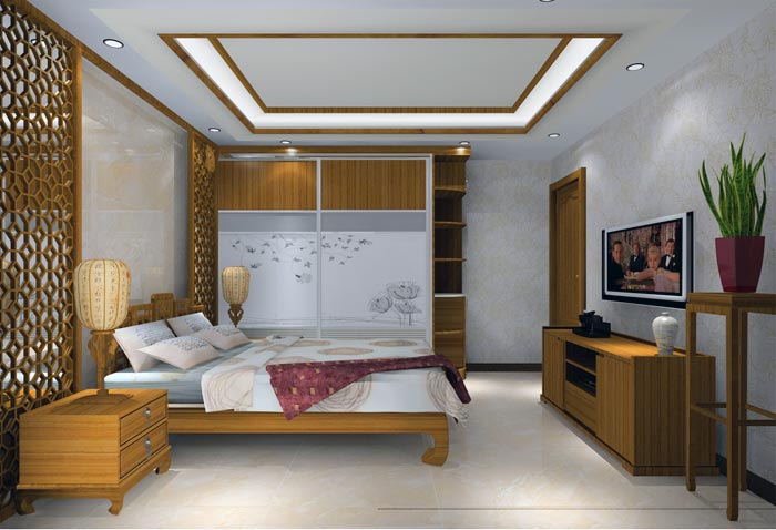 金艾陶家裝:井岡山和諧家園安置小區(qū)130㎡中式風格裝修鑒賞