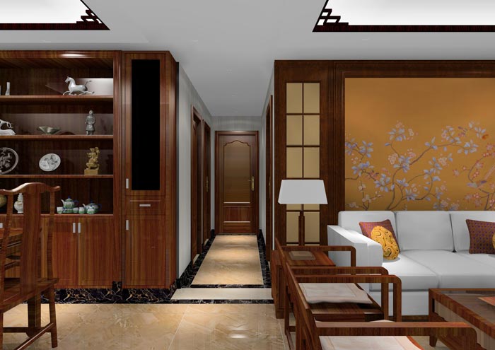 金艾陶家裝：佛山獅山上林苑90㎡中式風格裝修鑒賞