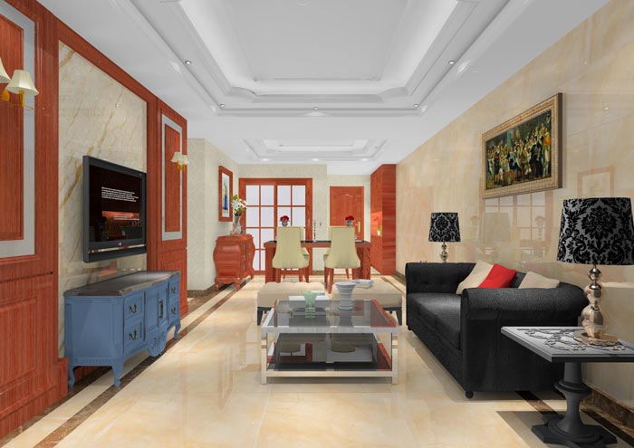 金艾陶家裝:順德碧桂園桂瀾山101㎡的新中式風格裝修鑒賞