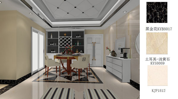 80、90后的年輕人，喜歡的是輕松，時(shí)尚的溫馨小窩，這是一款迎合年輕人喜好的設(shè)計(jì)！整體色調(diào)是淺色系，營(yíng)造溫馨舒適的氛圍。幾何拼設(shè)的地面鋪貼，讓原本單色的地面多了些活力，給空間增加了些許的靈動(dòng)。